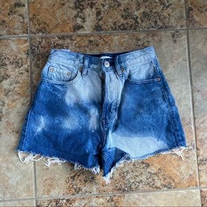 Ultra high rise vintage shorts tie dye